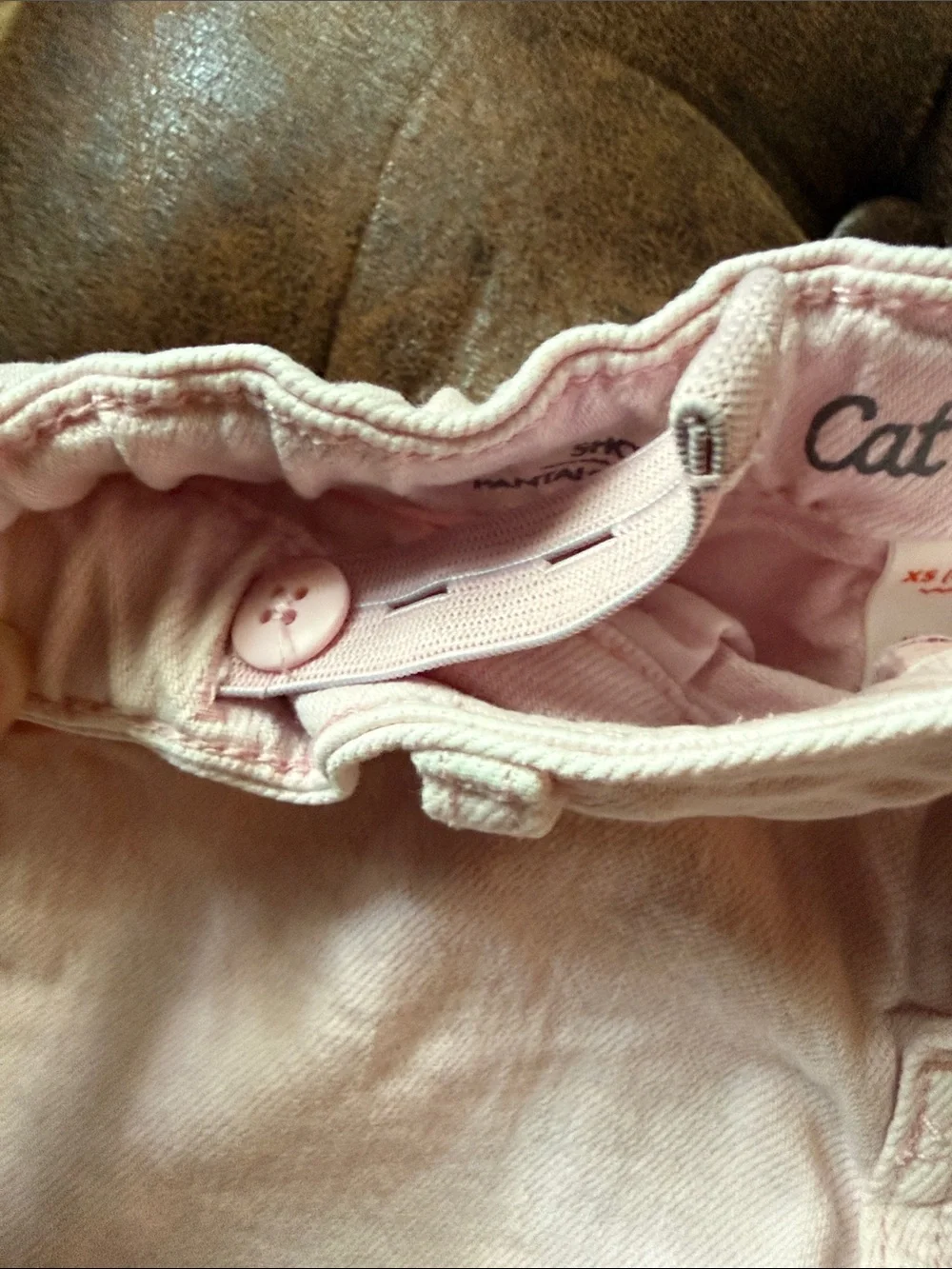 Cat & Jack Pink and Blue Frayed Denim Shorts Set size 4/5